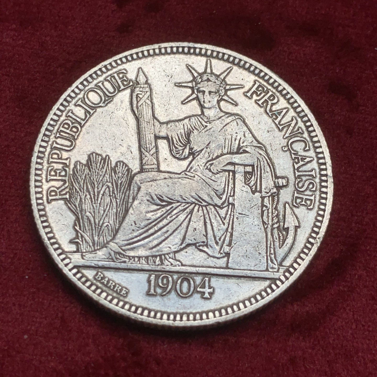 《竞宝斋》第59场-本周日，周一2场连拍（全场不限金额包邮） 坐洋 1904年 1元 大银币 背面有小细划