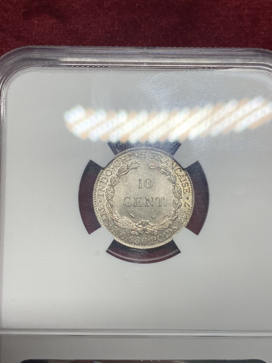 《竞宝斋》第59场-本周日，周一2场连拍（全场不限金额包邮） NGC MS 64  法属印度支那1937年10分银币 细节突出