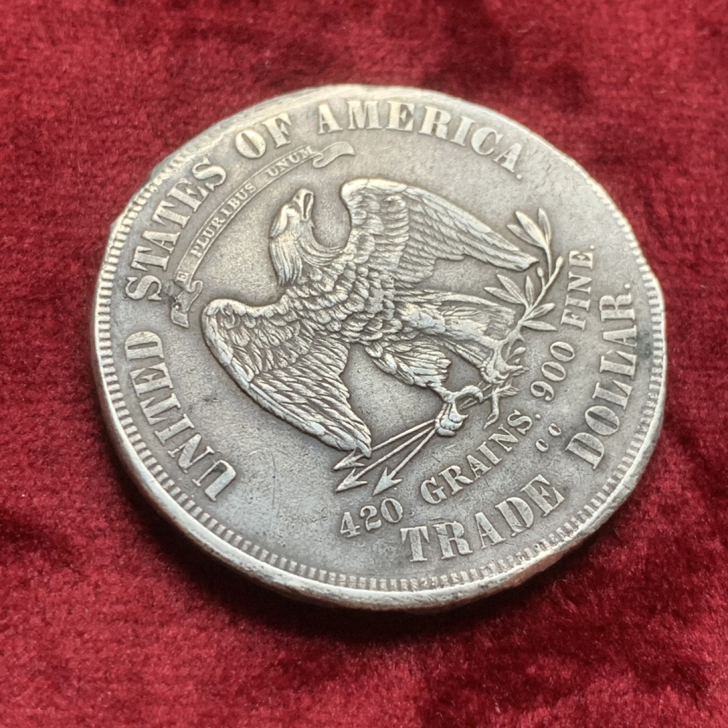 《竞宝斋》第59场-本周日，周一2场连拍（全场不限金额包邮） 海捞腐蚀 美国拿花贸易银CC版 因为严重腐蚀人像面已没有 18.14克重