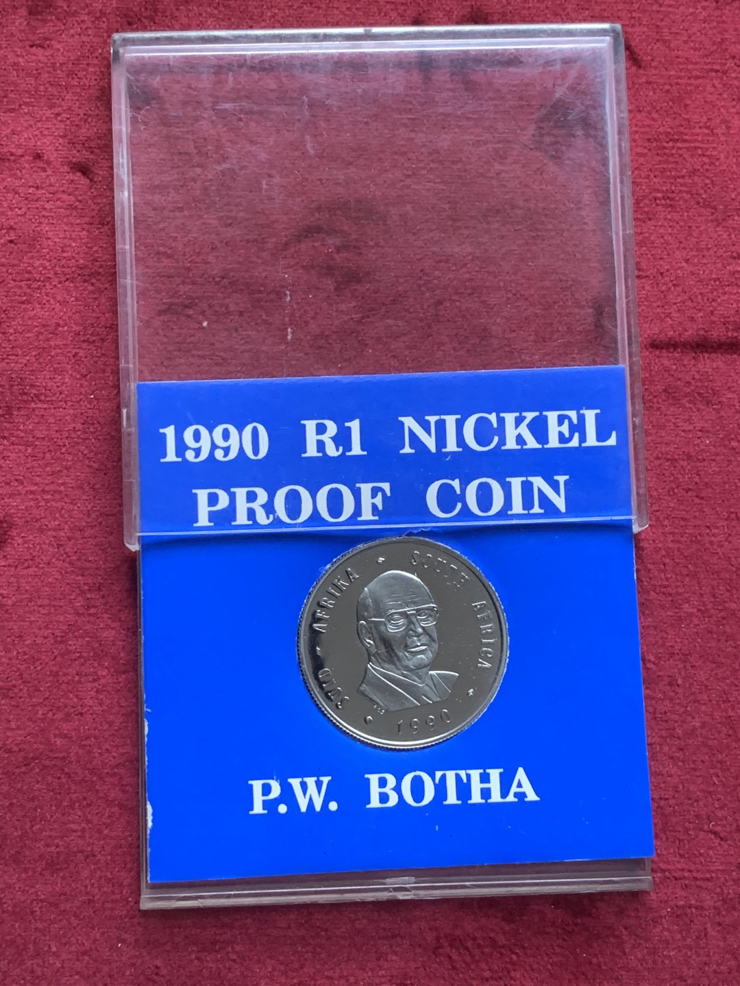 《竞宝斋》第59场-本周日，周一2场连拍（全场不限金额包邮） 原包装PROOF南非1990年1兰特纪念币 精制少见
