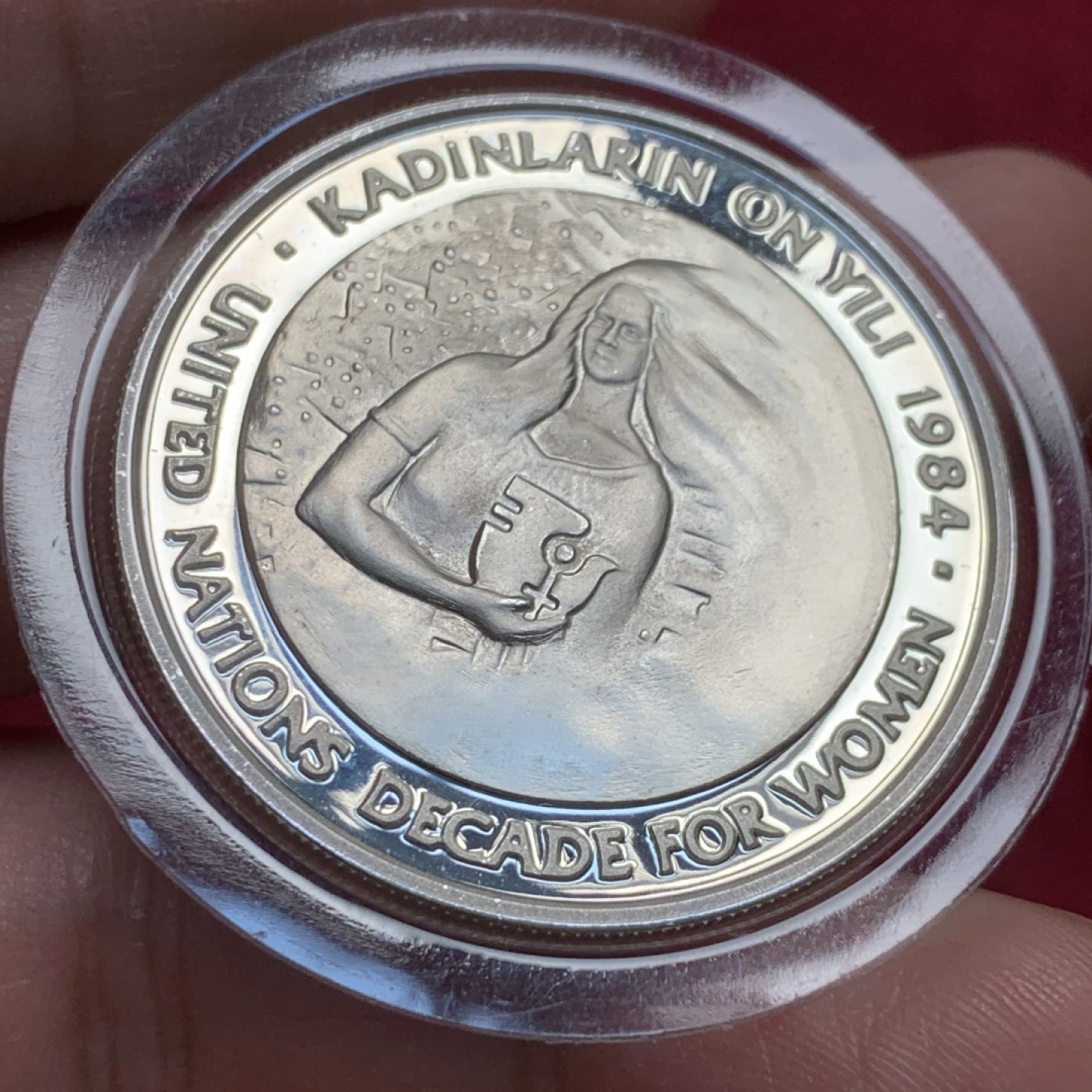 《竞宝斋》第59场-本周日，周一2场连拍（全场不限金额包邮） PROOF土耳其1984年5000里拉  妇女年纪念银币