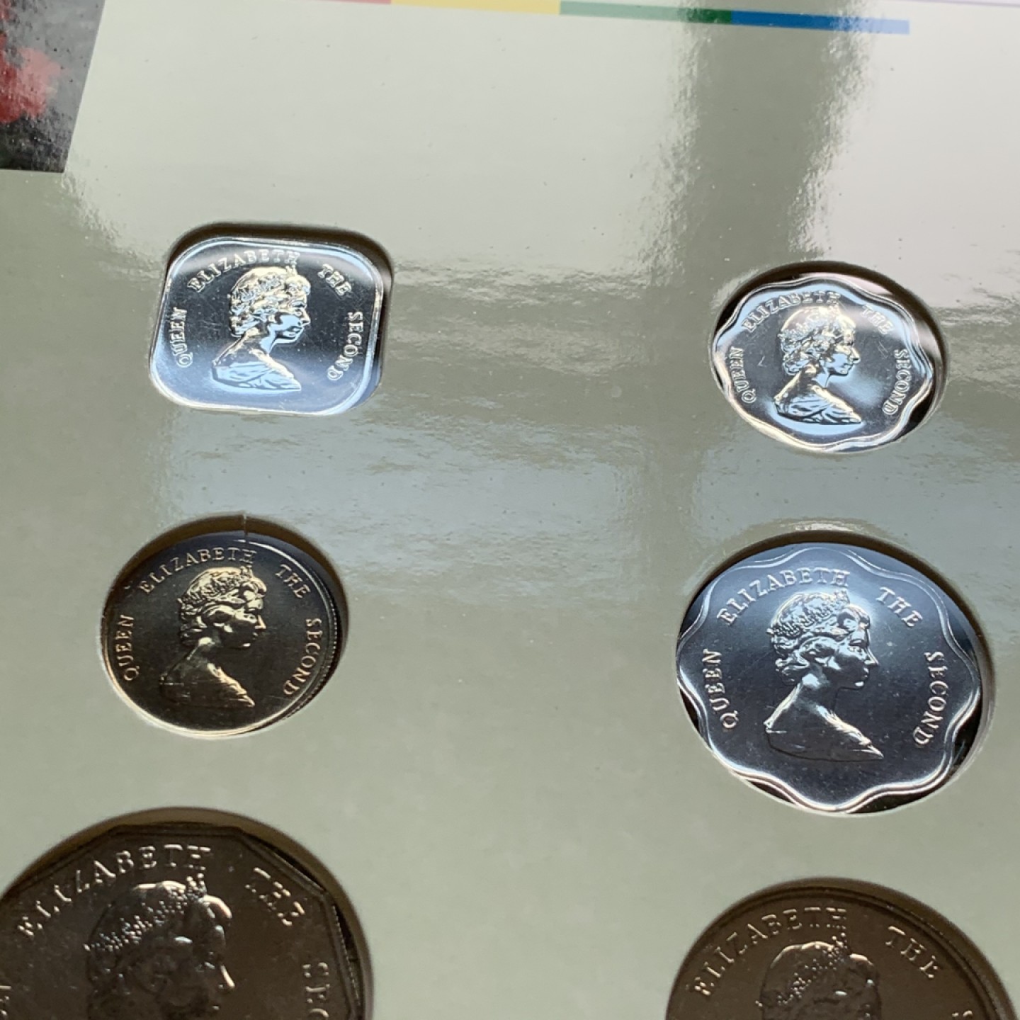 《竞宝斋》第59场-本周日，周一2场连拍（全场不限金额包邮） 东加勒比1997年清年份官方原装套币BU 1分-1元 克劳斯编号MS9