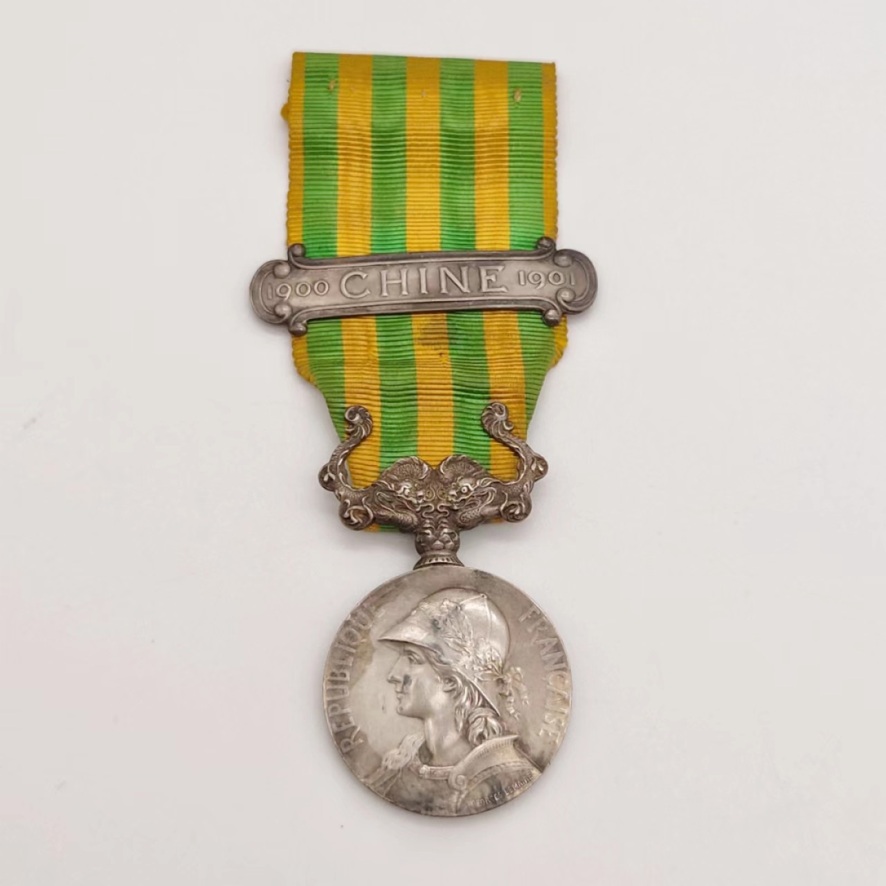 勋章奖章交易所5月28日拍卖 法国1900庚子侵华奖章（银质）