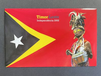 【第15期】莲池国际邮品拍卖 【东帝汶】2002 独立纪念 新邮套票邮折 东帝汶首套邮票