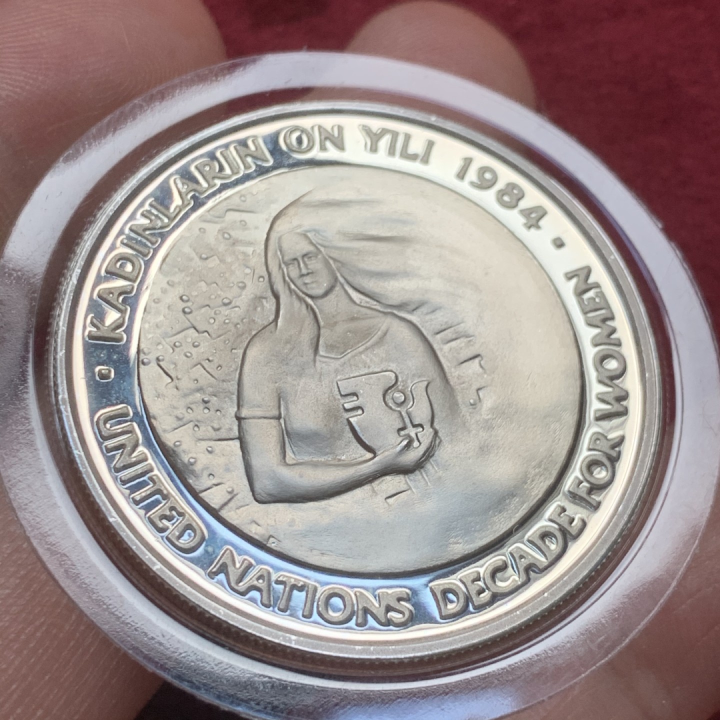 《竞宝斋》第59场-本周日，周一2场连拍（全场不限金额包邮） PROOF土耳其1984年5000里拉  妇女年纪念银币