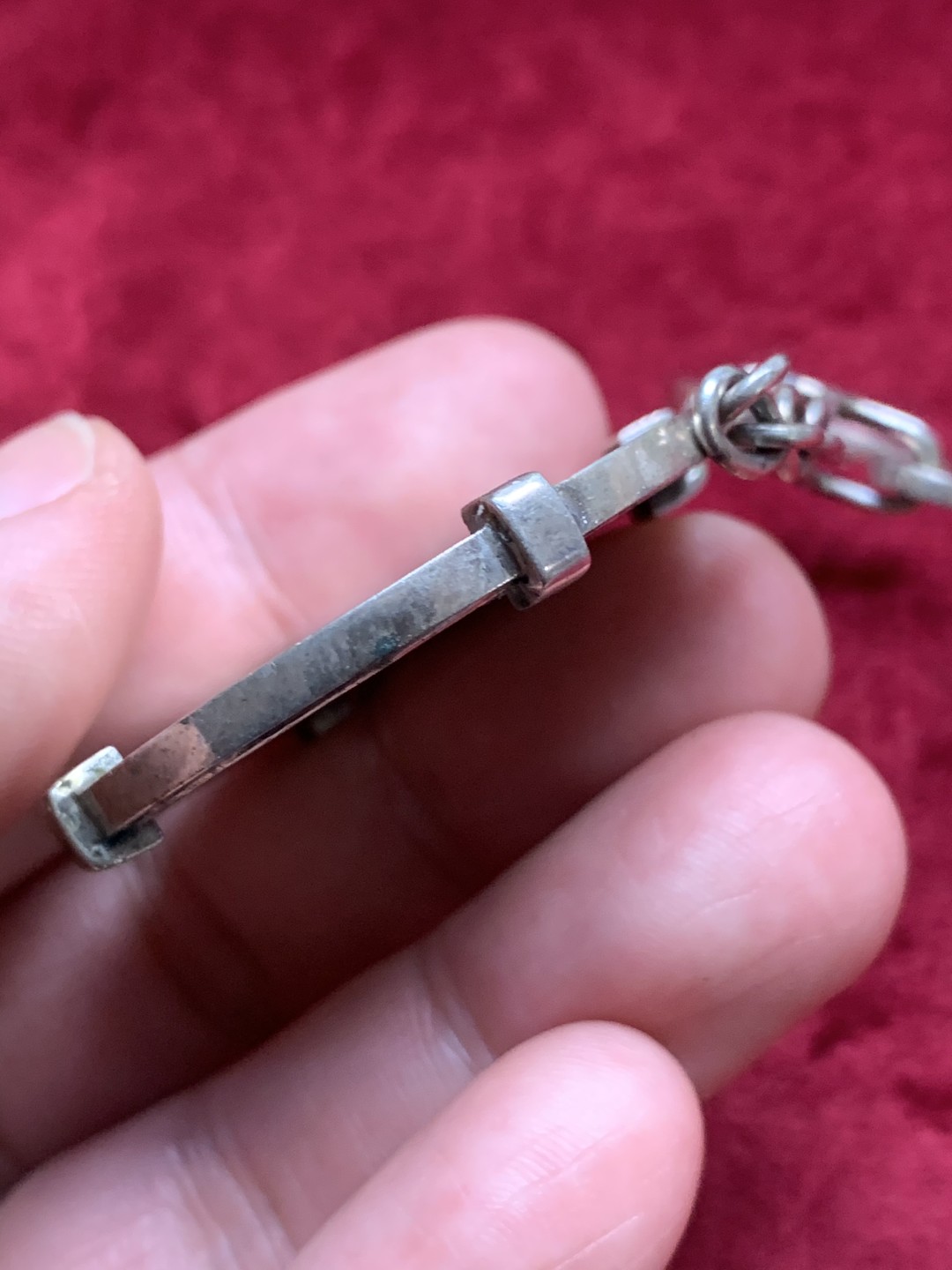 《竞宝斋》第59场-本周日，周一2场连拍（全场不限金额包邮） 西班牙 1897年 阿方索十三世 5比塞塔双柱 大银币 钥匙扣