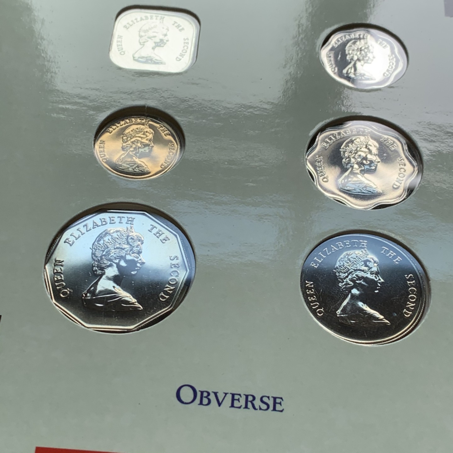 《竞宝斋》第59场-本周日，周一2场连拍（全场不限金额包邮） 东加勒比1997年清年份官方原装套币BU 1分-1元 克劳斯编号MS9