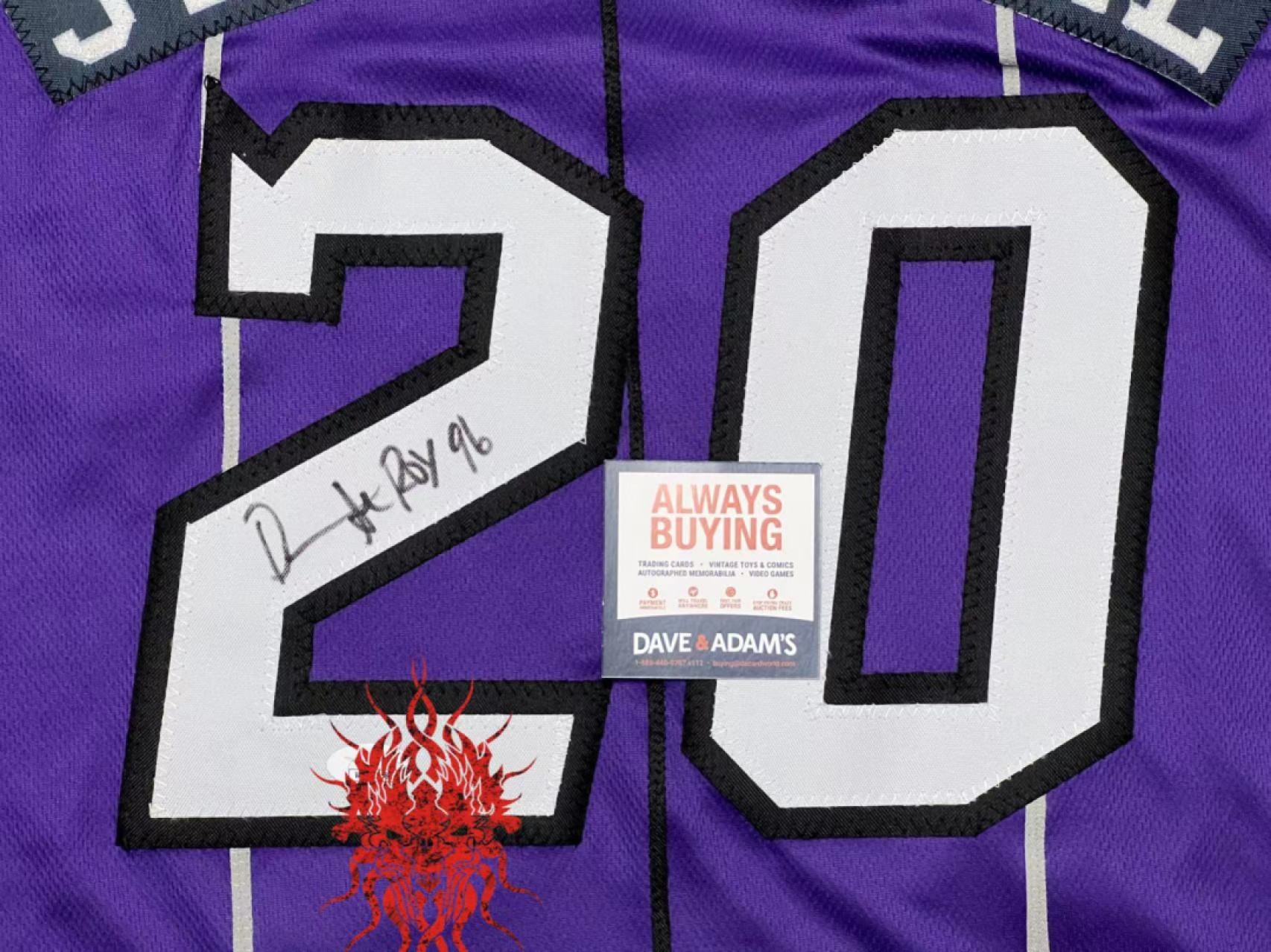 零元拍：小飞鼠 达蒙·斯塔德迈尔 铭文签 签了95-96赛季最佳新秀ROY！猛龙20 全明星后卫 卡特前的球队老大 HIT PARADE 球衣福盒系列 DA认证官方保真