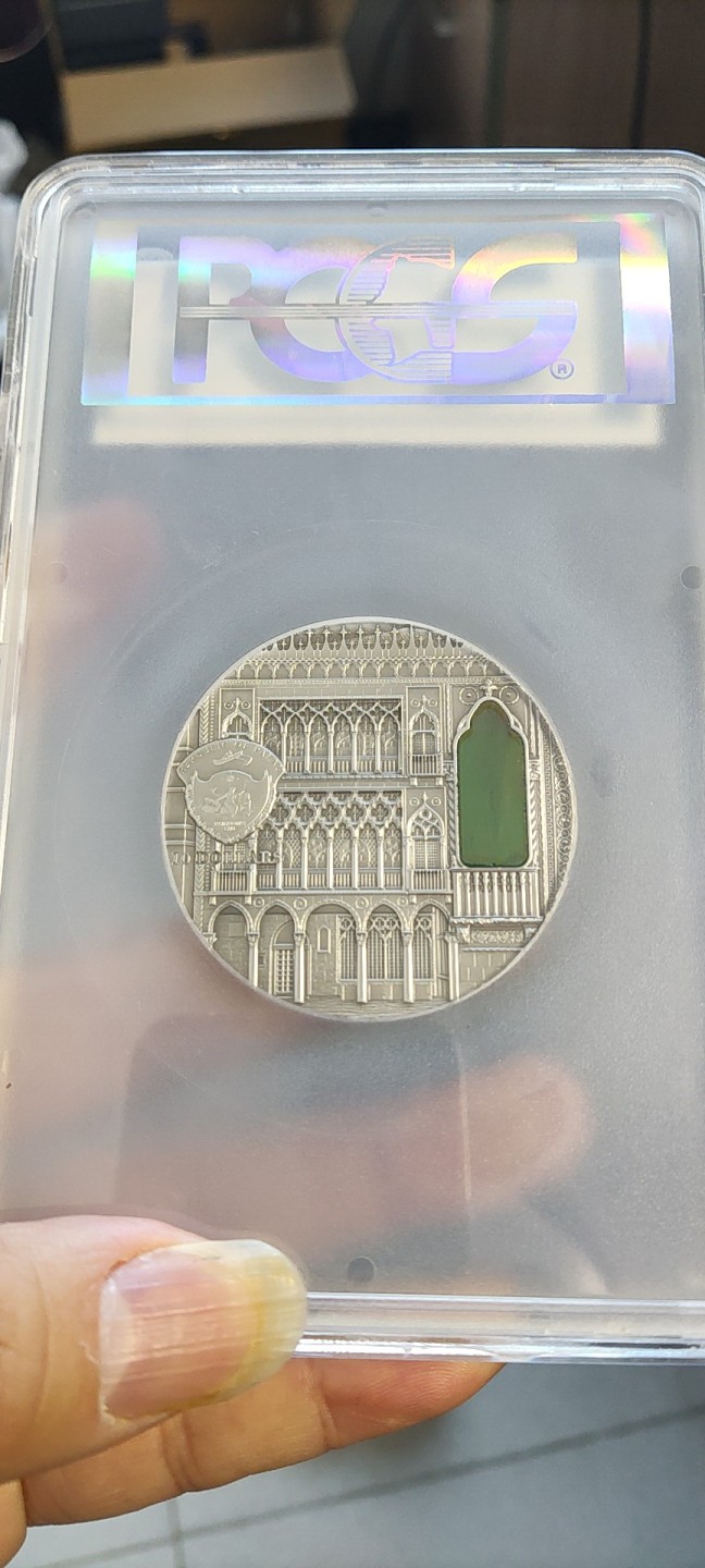 【海寧潮】帕劳2012年蒂凡尼艺术新古典主义建筑2盎司银币PCGS-PR69带证书（原价5999）