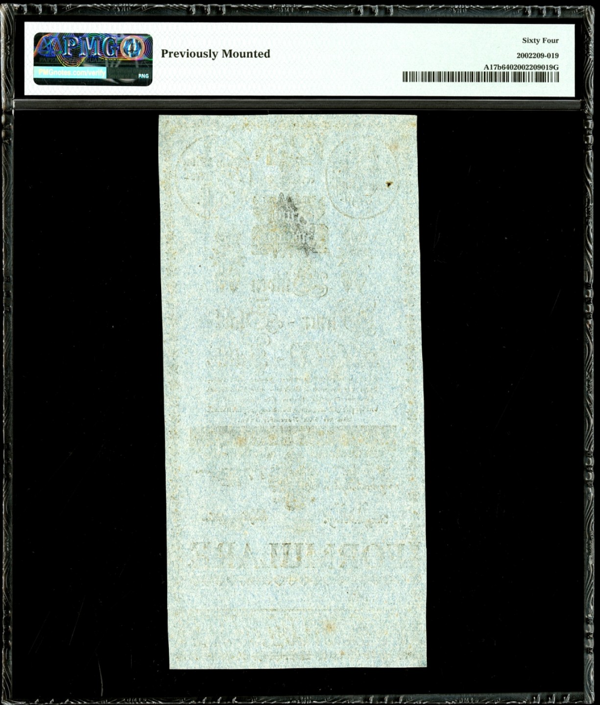 【Blue Auction】✨世界纸币精拍第186期——唯一冠军曼左尼（共77拍） 【唯一冠军分 全新非常罕见 4个世纪前的纸币】奥地利 早期 1784年25盾 PMG64 超大票幅（近A4纸大小）文物级别 