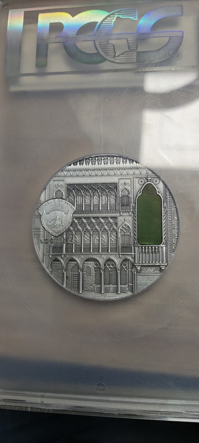【海寧潮】帕劳2012年蒂凡尼艺术新古典主义建筑2盎司银币PCGS-PR69带证书（原价5999）