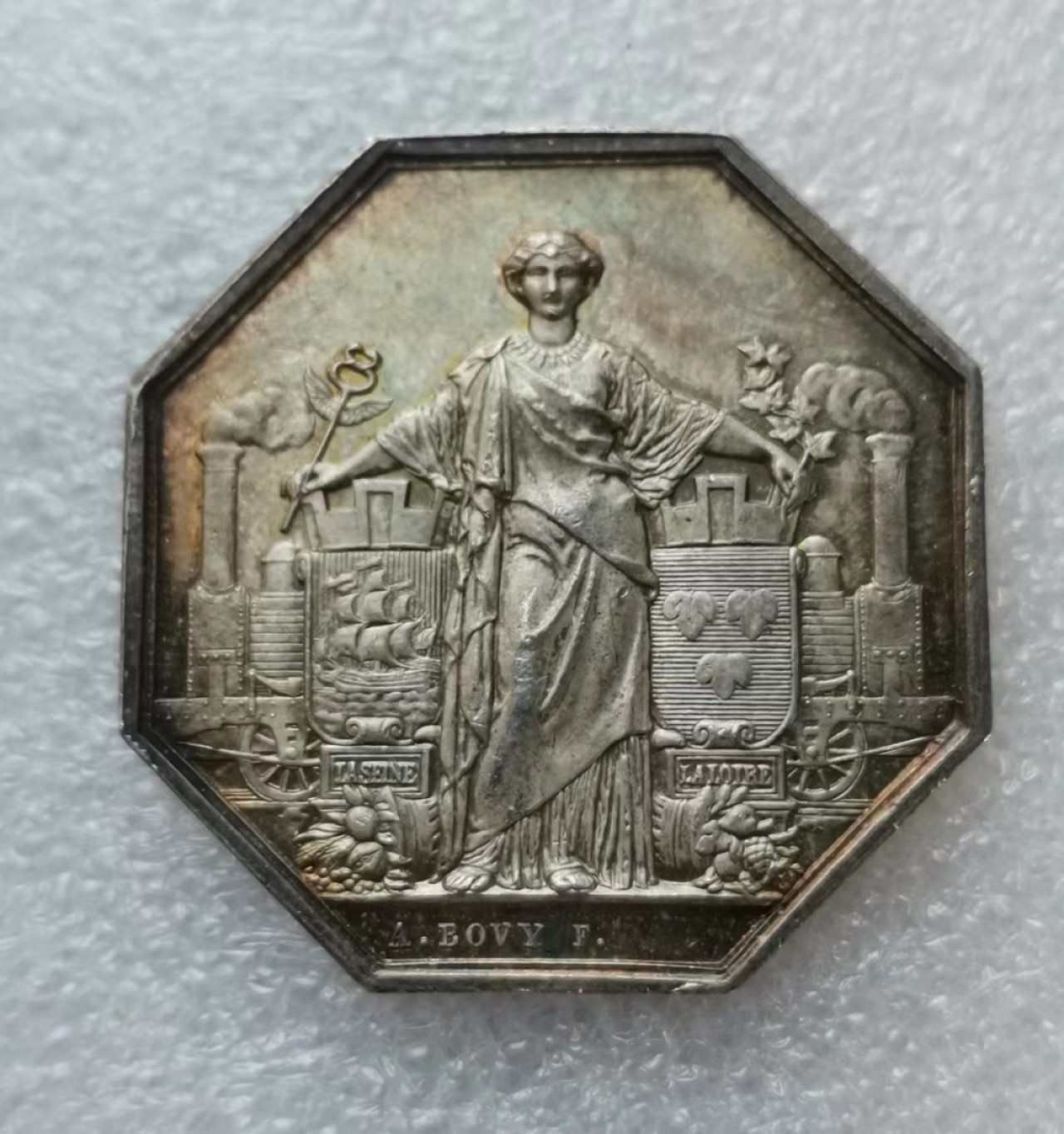 瓶子🏺第40期拍卖会 法国1838年商业部女神版Jeton银质八角