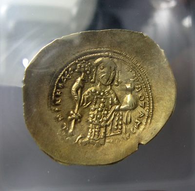 钱币/拜占庭金币/尼基弗鲁斯三世/众诚评级AU58/好品碟形金币/1078～1081年 - 钱币/拜占庭金币/尼基弗鲁斯三世/众诚评级AU58/好品碟形金币/1078～1081年
