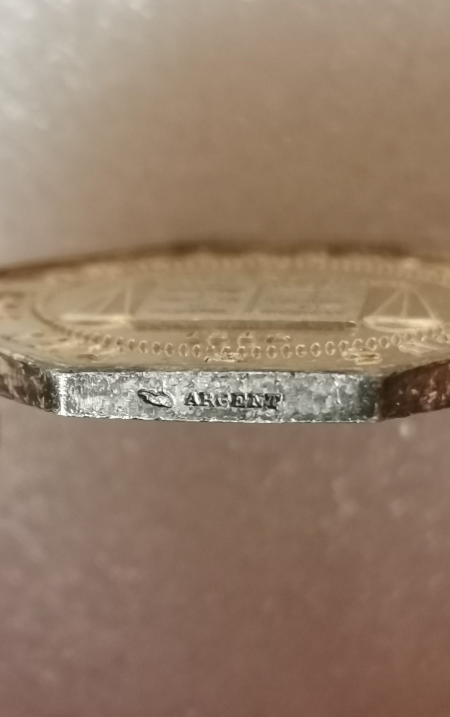 瓶子🏺第40期拍卖会 法国1854年公证人Jeton银质八角（带原光）