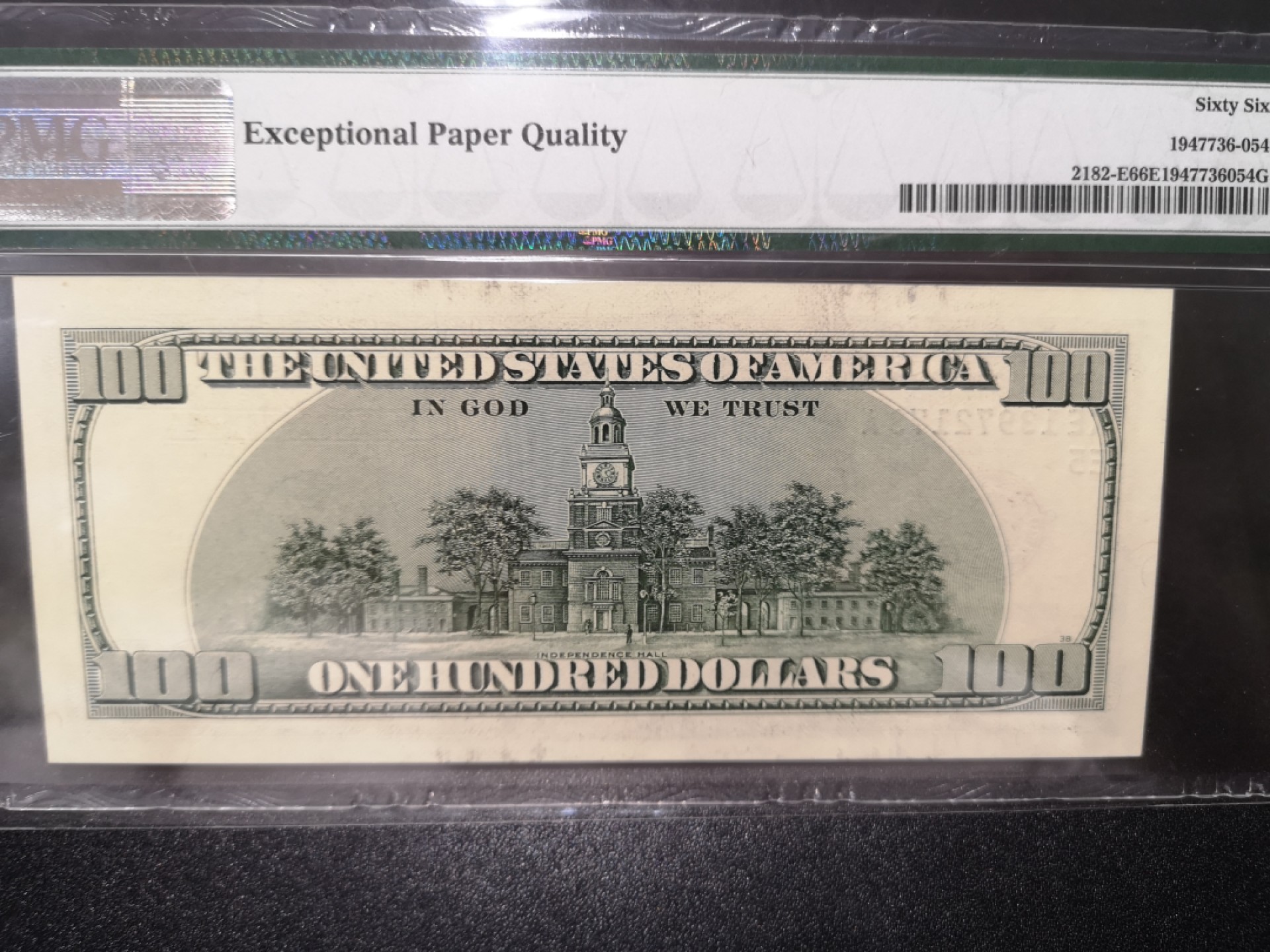 《外钞收藏家》第一百七十九期拍卖 2006A大头100美元 PMG66