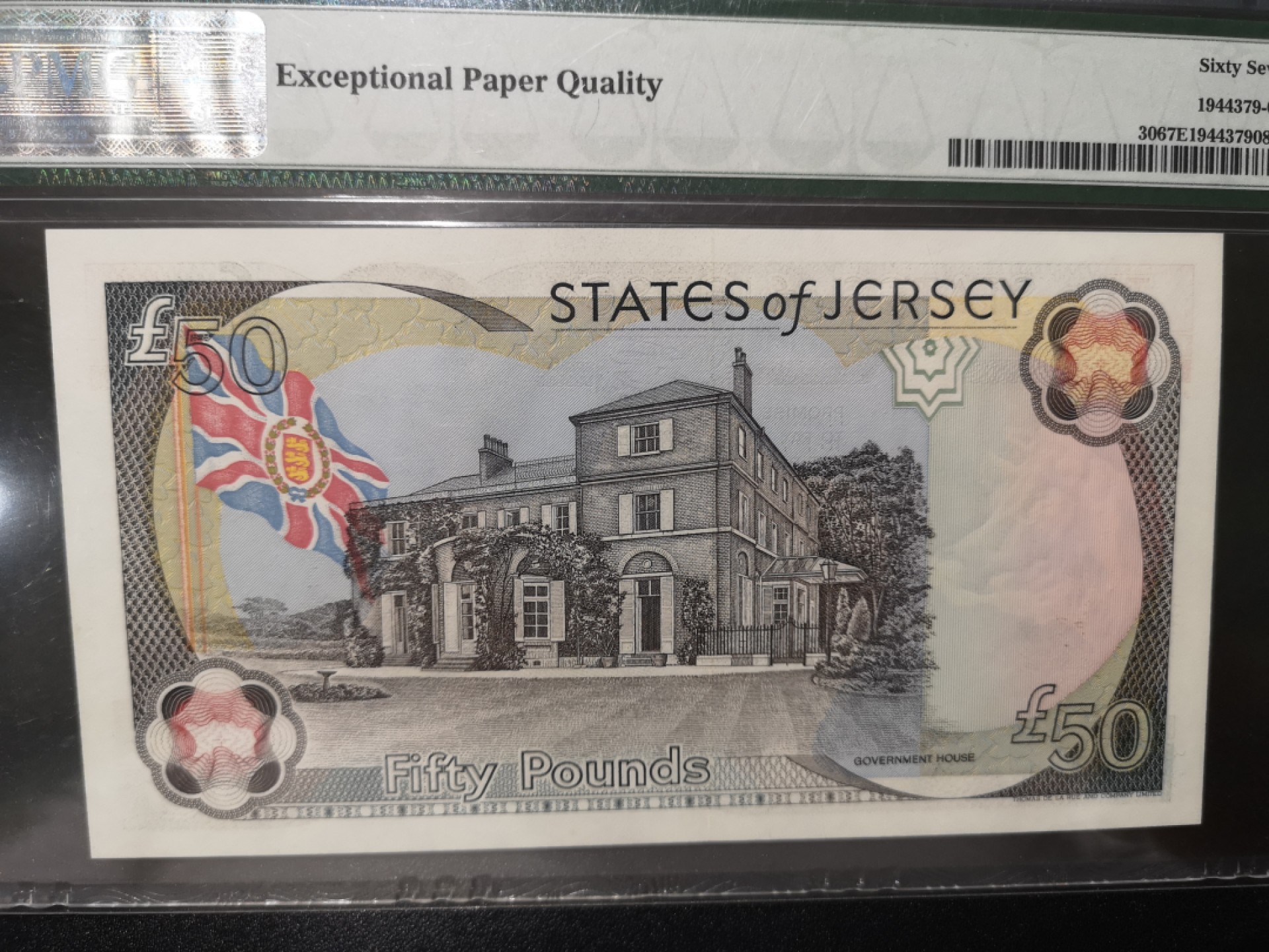 《外钞收藏家》第一百七十九期拍卖 2000年泽西50镑 PMG67 生日号