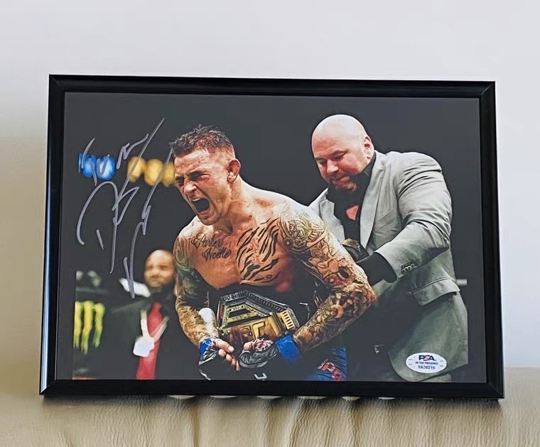 签名卡专拍场 UFC 钻石 Diamond Dustin Poirier 签名 照片 #1 附相框