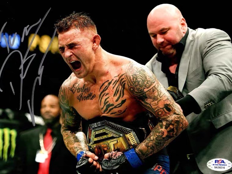签名卡专拍场 UFC 钻石 Diamond Dustin Poirier 签名 照片 #1 附相框