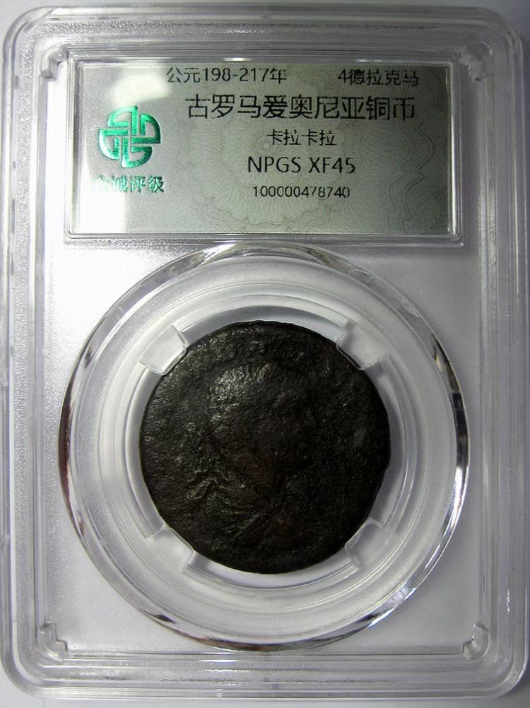 钱币/古罗马铜币/行省币/卡拉卡拉/爱奥尼亚地区 Magnesia城铜币4德拉克马