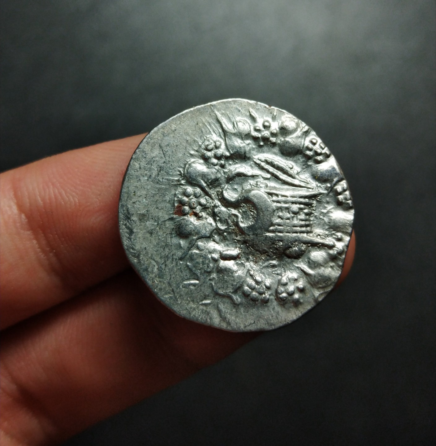 【古希腊币】密西亚地区帕加马城蛇篮4德拉克马银币