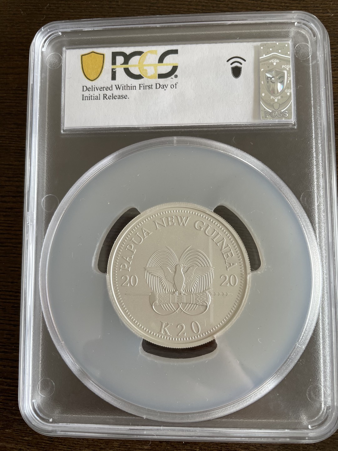 巴布亚新几内亚2020年天堂鸟复刻银币2盎司磨砂版pcgs70级