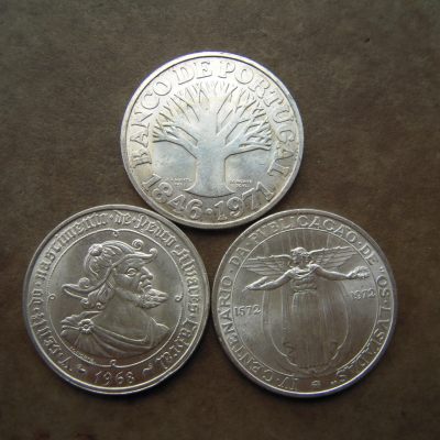 原光葡萄牙50埃斯库多纪念银币3枚 - 原光葡萄牙50埃斯库多纪念银币3枚