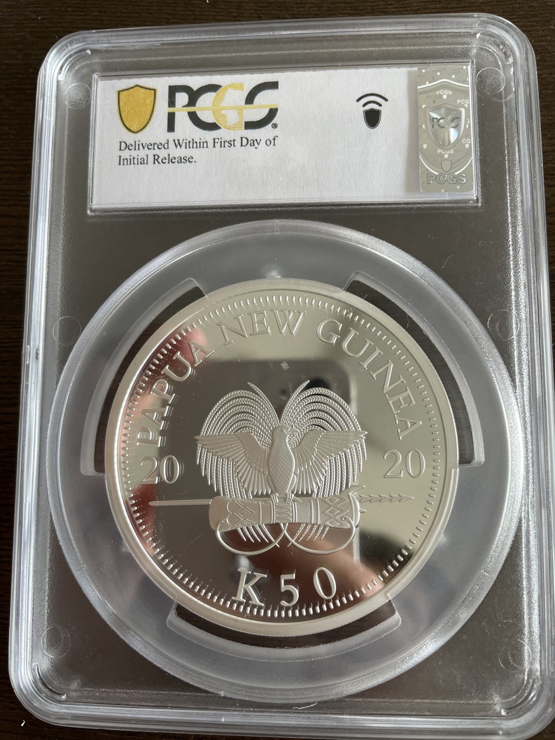 巴布亚新几内亚2020复刻天堂鸟5盎司精制银币pcgs70级