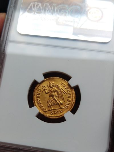 【古罗马币】君士坦提乌斯二世首次执政官纪念金币NGC评级