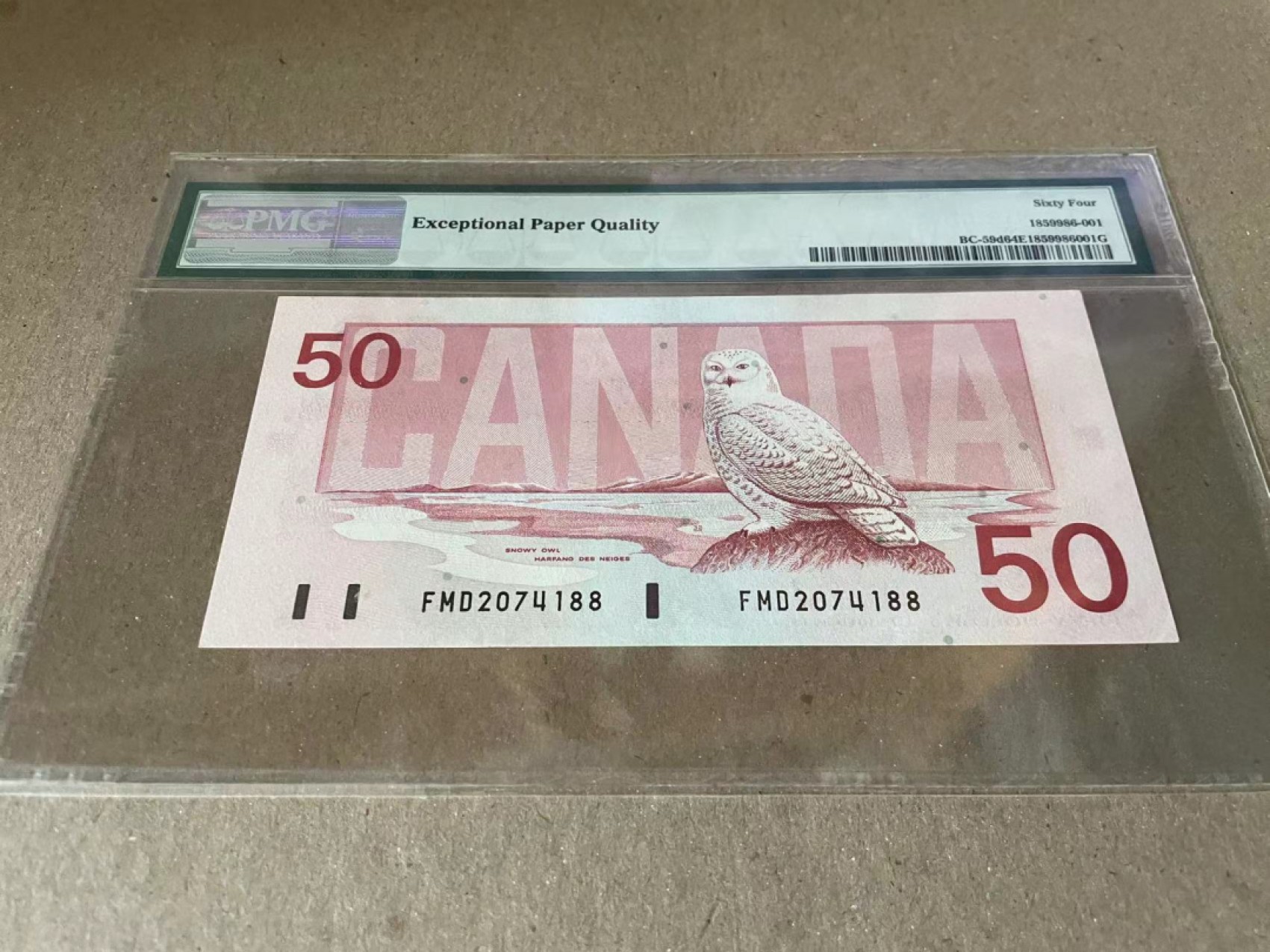  【Blue Auction】世界纸币精拍第187期——印度新金山渣打银行 （共90拍） 加拿大 1988年50元 PMG64EPQ