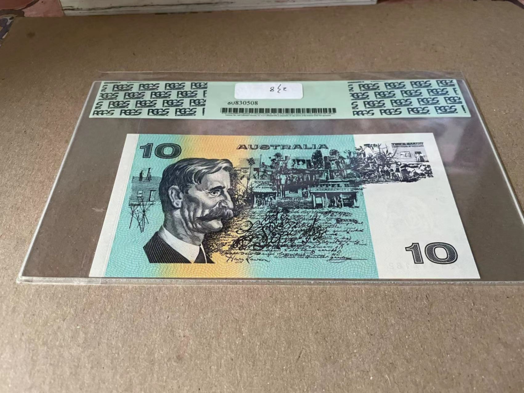  【Blue Auction】世界纸币精拍第187期——印度新金山渣打银行 （共90拍） 澳大利亚 1974-91年10元 PCGS66EPQ 