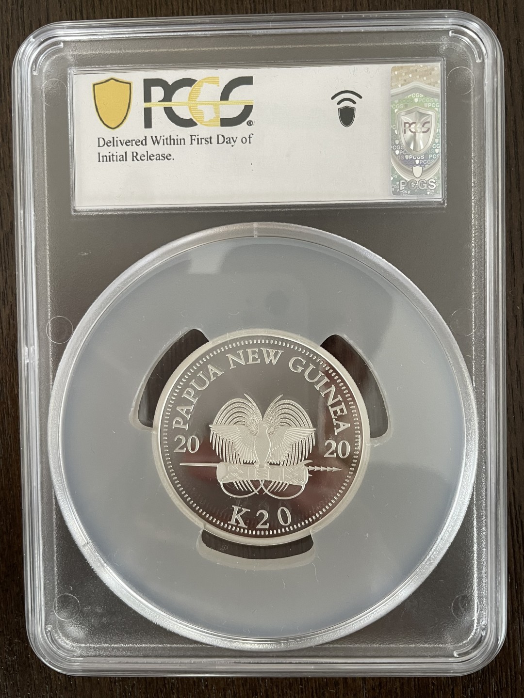 巴布亚新几内亚2020年天堂鸟复刻版2盎司精制银币，pcgs70，eBay售价680美元