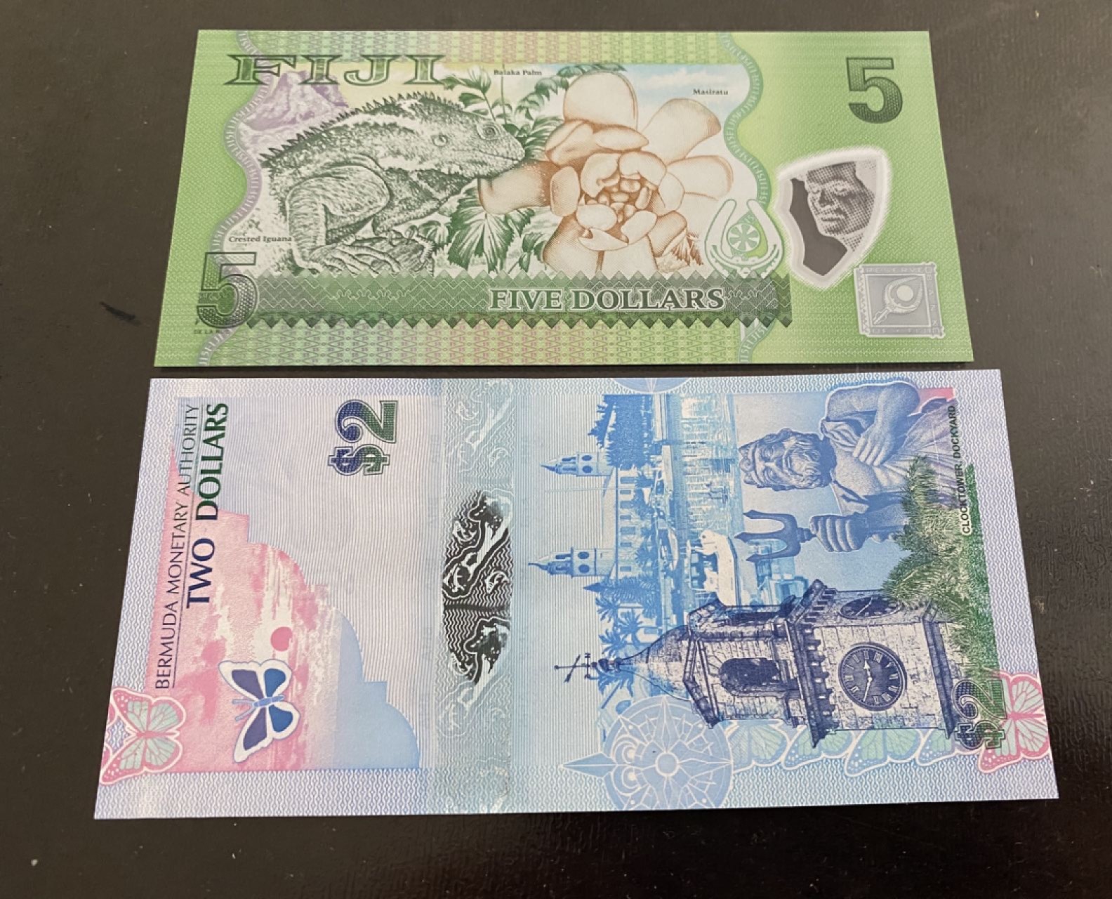 收藏联盟164期拍卖 综合场今晚七点开拍 漏还很多等您来 最美鸟钞一对 斐济和百慕大