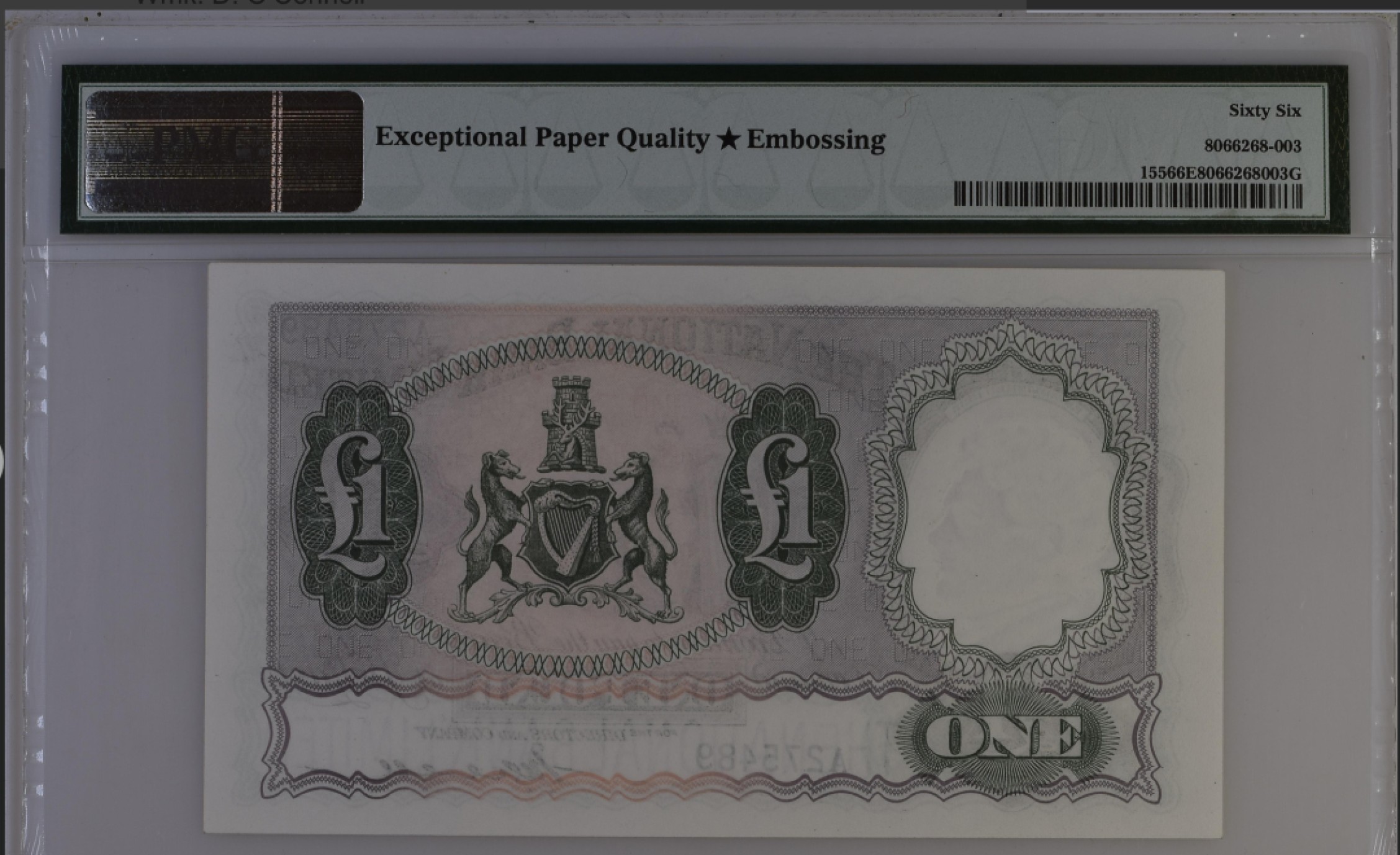 收藏联盟165期拍卖 综合场大拍 欢迎送拍 大拍佣金有返还哦 1939年北爱尔兰1镑 PMG66E加星 唯一冠军