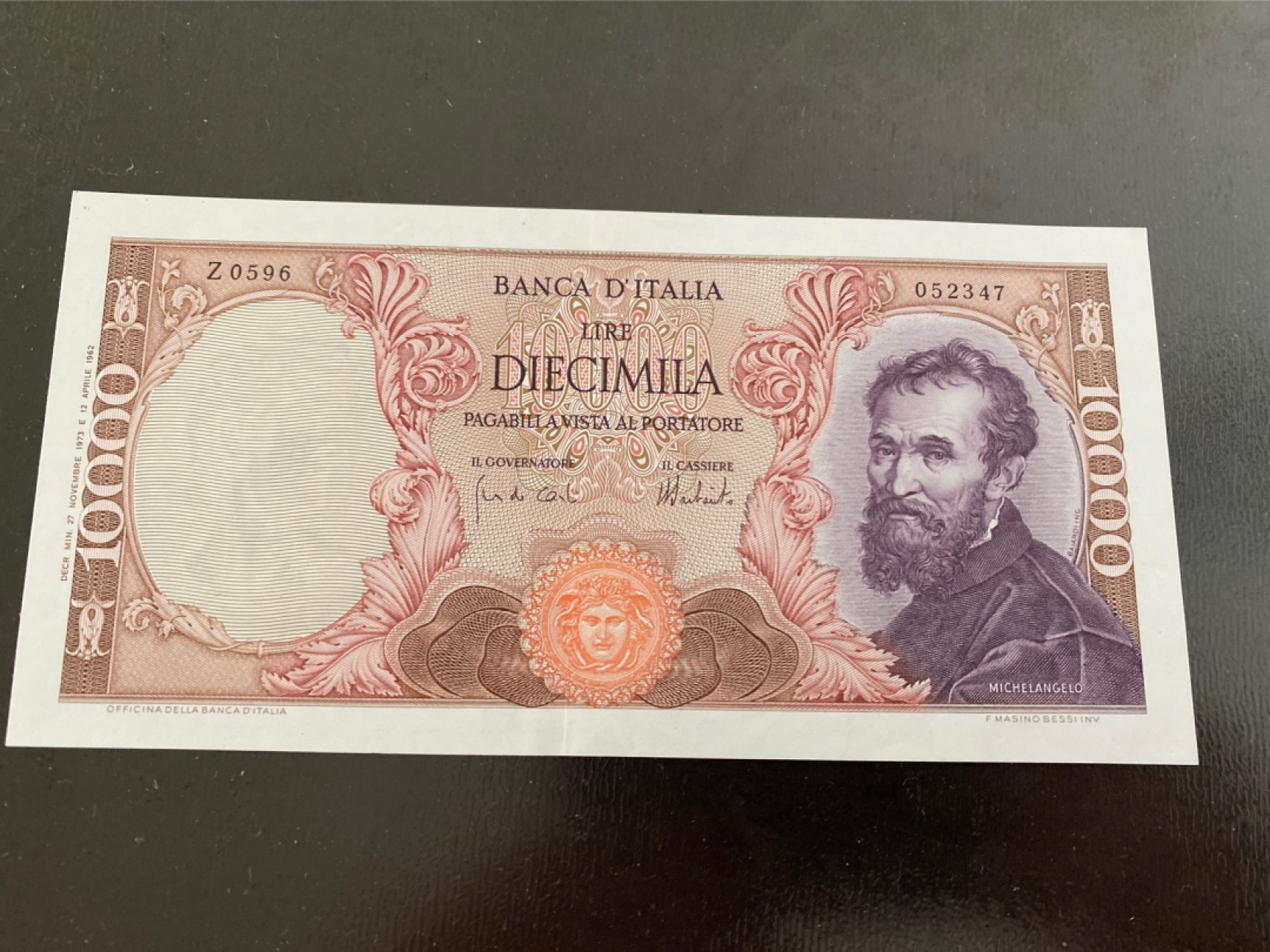 收藏联盟164期拍卖 综合场今晚七点开拍 漏还很多等您来 意大利10000里拉 米开朗基罗 AU品