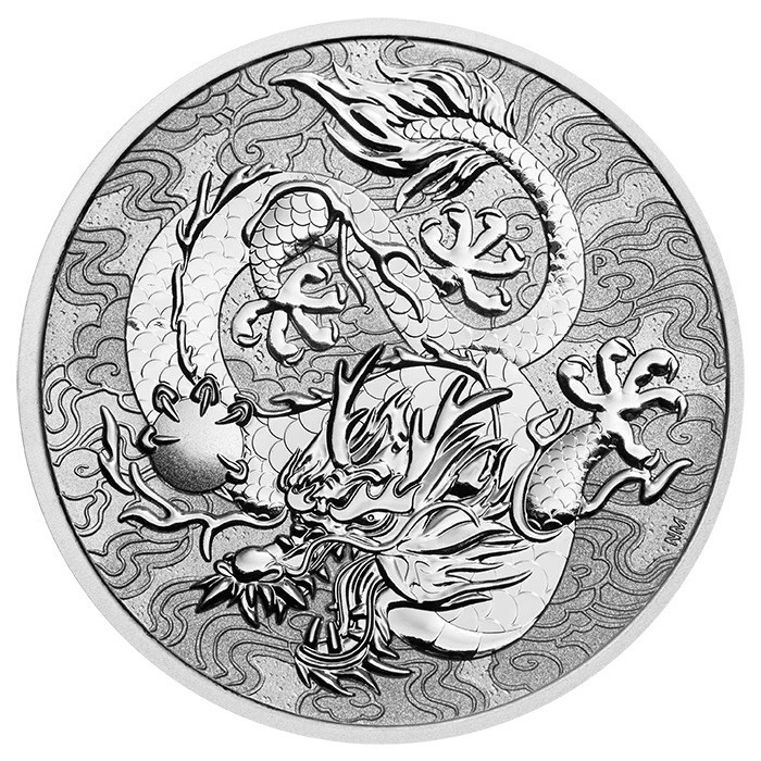 世界金银币专拍场 现货 2021年澳大利亚中国神话传说首枚 云龙抓珠1盎司普制银币