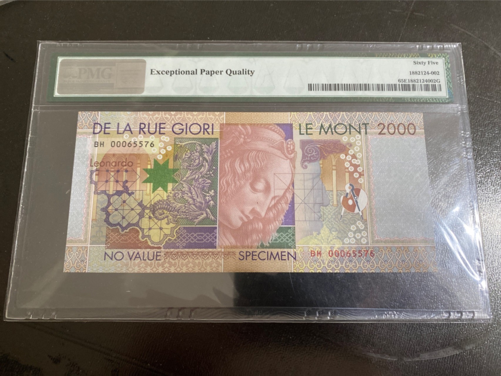 收藏联盟164期拍卖 综合场今晚七点开拍 漏还很多等您来 2000年德纳罗达芬奇测试钞 PMG65E