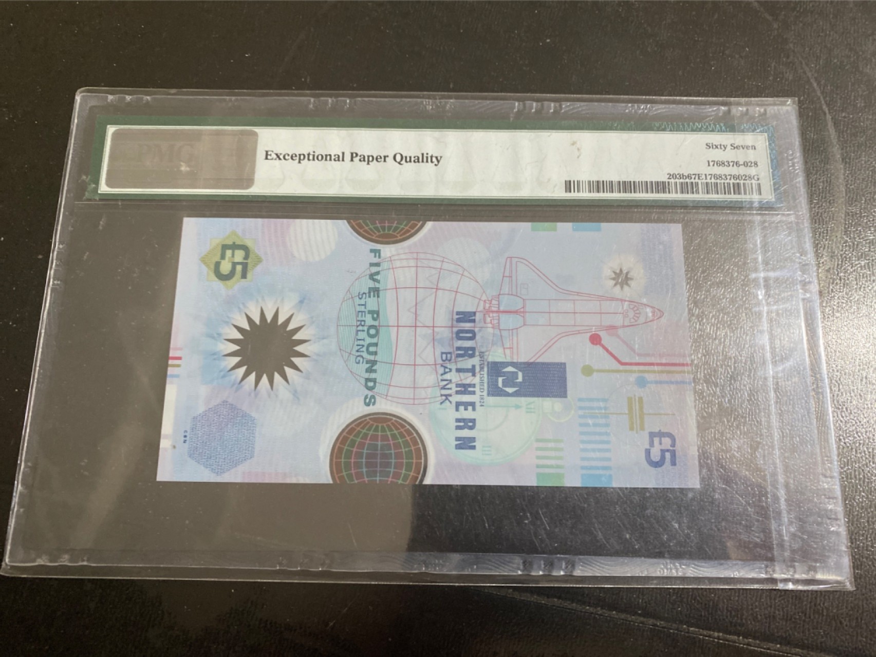 收藏联盟165期拍卖 综合场大拍 欢迎送拍 大拍佣金有返还哦 2000年北爱尔兰新千年纪念钞 PMG67E