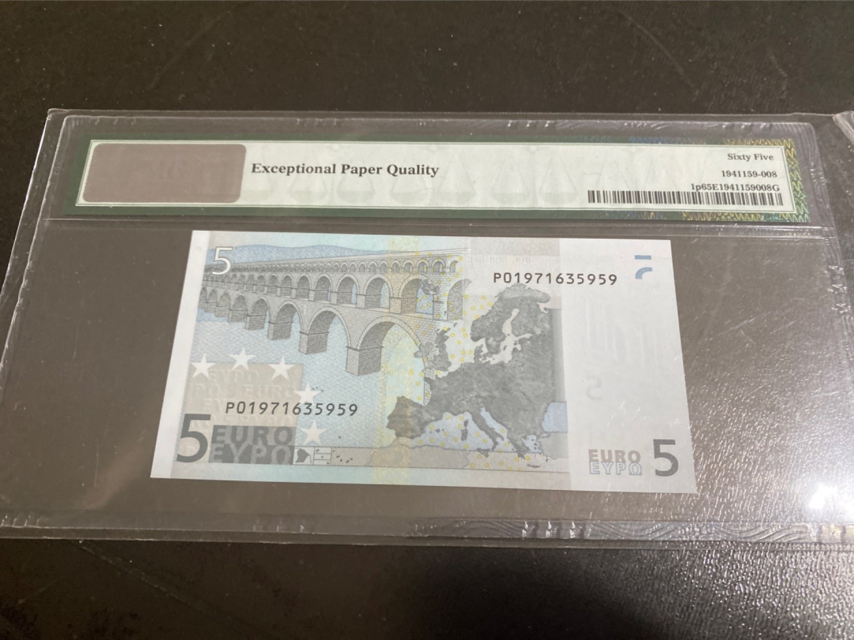 收藏联盟165期拍卖 综合场大拍 欢迎送拍 大拍佣金有返还哦 2003年5欧元 一签 稀少荷兰冠 PMG65E