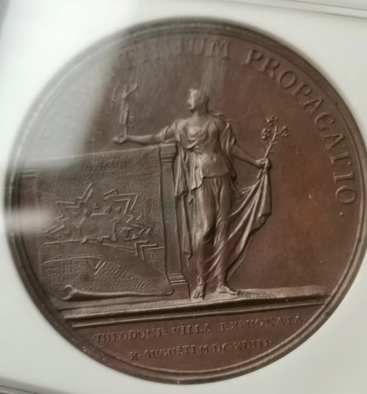 瓶子🏺第41期拍卖会 MS 63法国1643年少年路易十四征服蒂翁维尔铜章