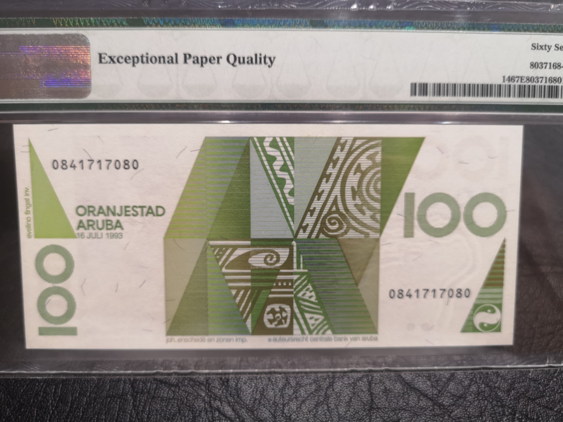 《外钞收藏家》第一百八十期拍卖 1993年阿鲁巴100 PMG67
