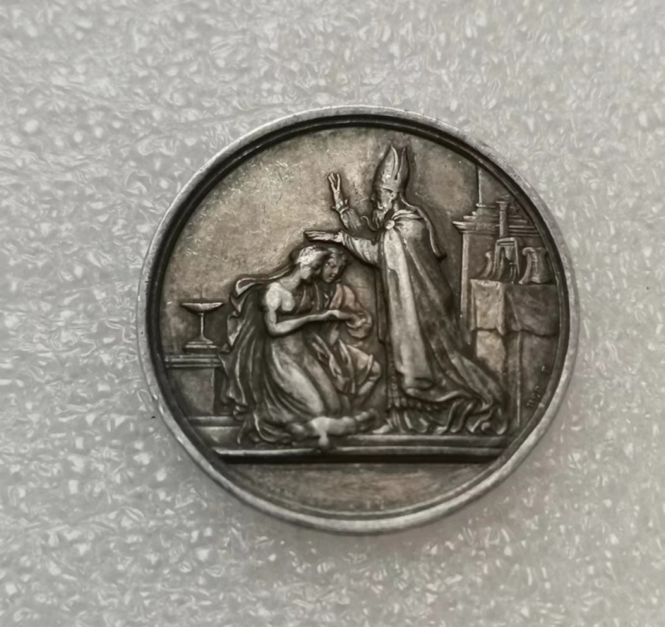 瓶子🏺第41期拍卖会 法国19世纪银质婚章（未使用）