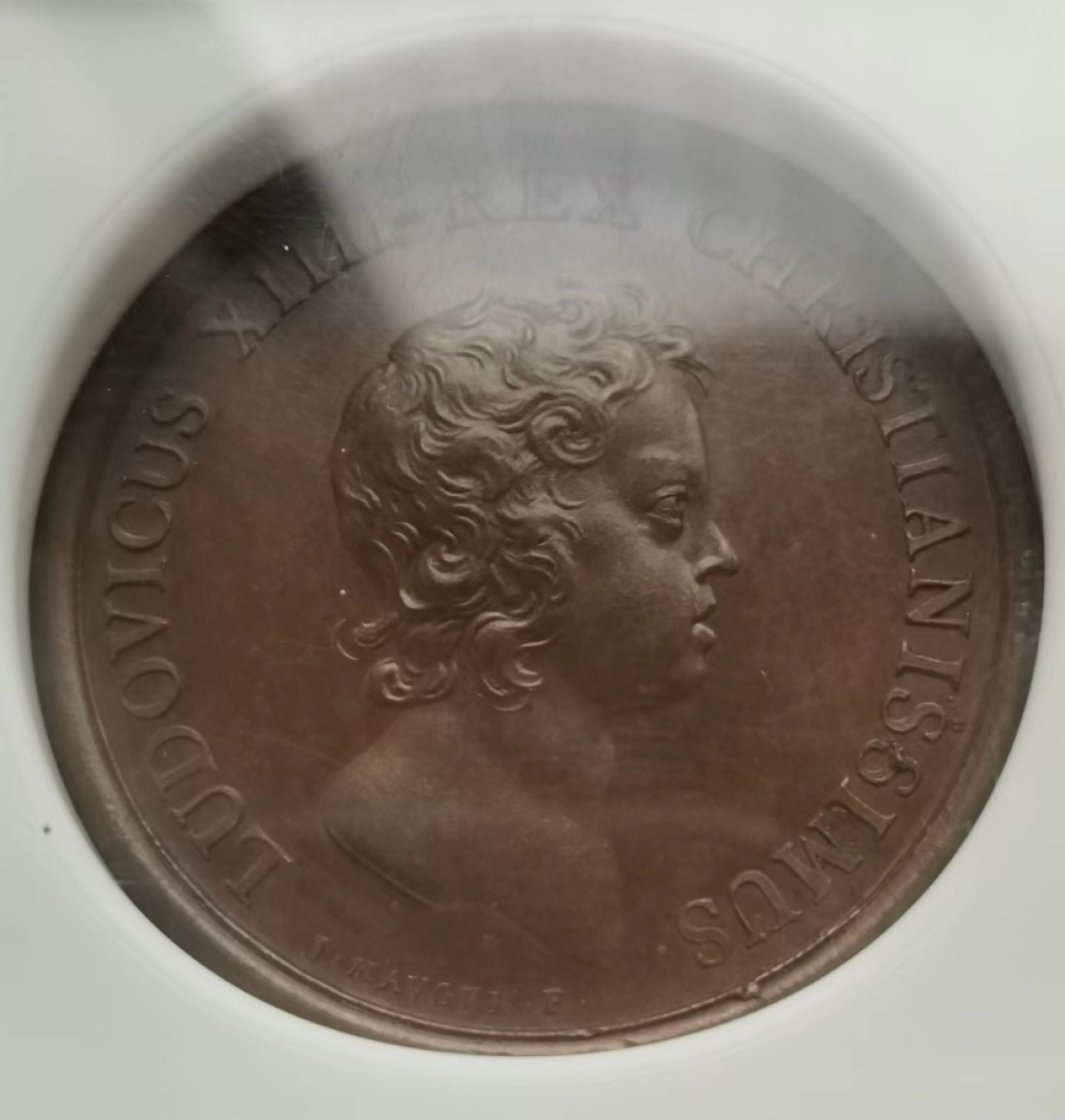 瓶子🏺第41期拍卖会 MS 63法国1643年少年路易十四征服蒂翁维尔铜章