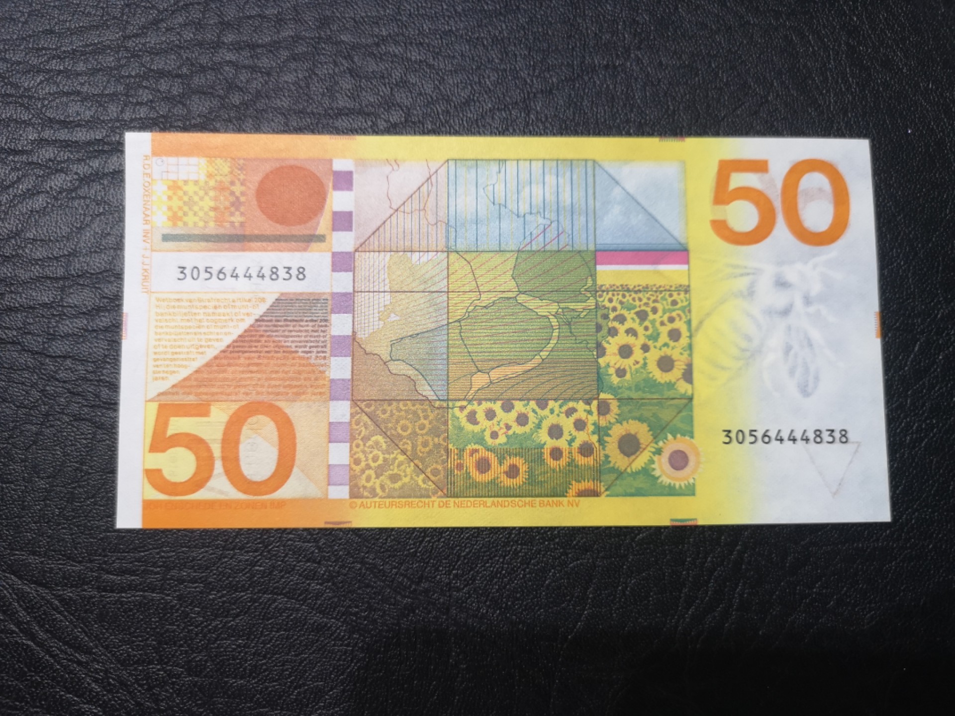 《外钞收藏家》第一百八十期拍卖 荷兰1982年50盾 向日葵 全新UNC