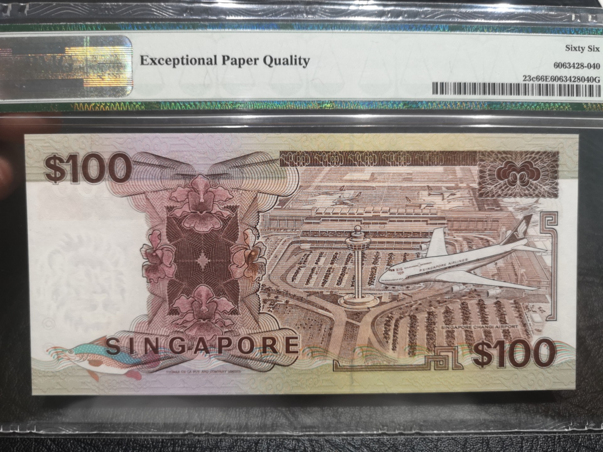 《外钞收藏家》第一百八十期拍卖 1995年新加坡船版100元 PMG66