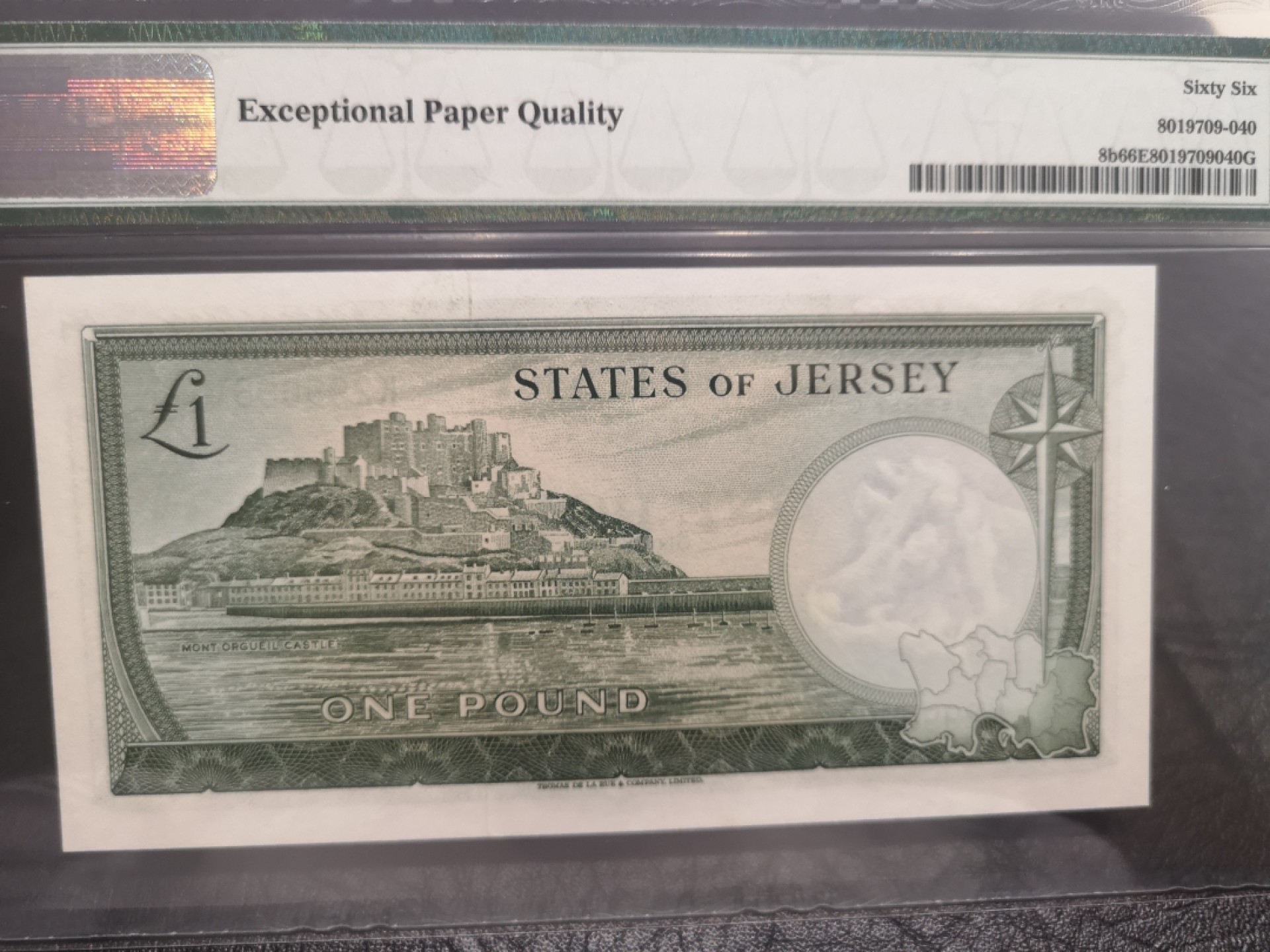 《外钞收藏家》第一百八十期拍卖 1963年泽西1镑 PMG66 无47靓号