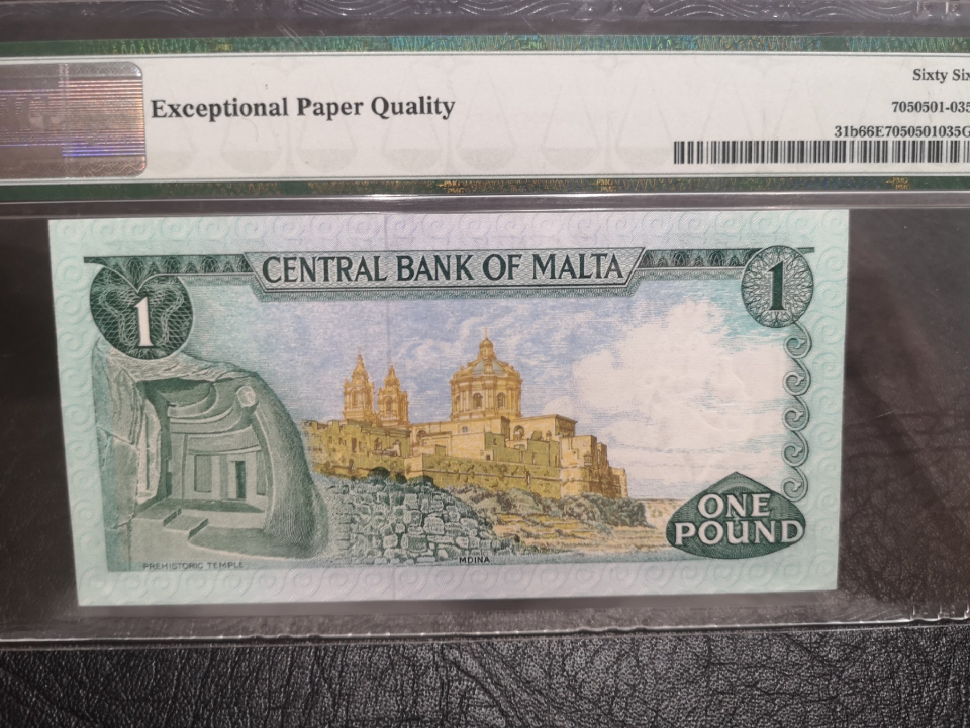 《外钞收藏家》第一百八十期拍卖 1967年马耳他1镑 PMG66 无47靓号