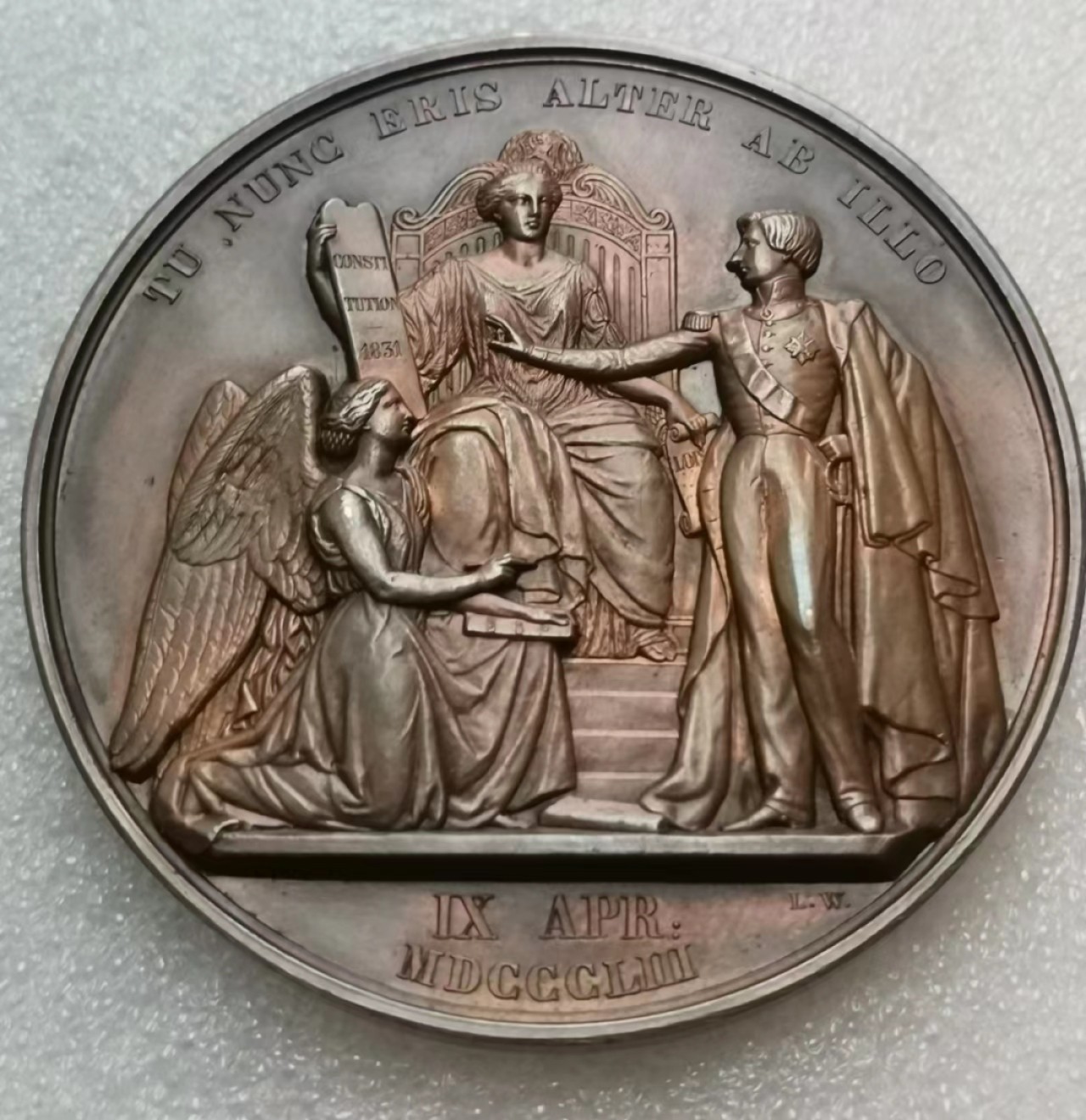 瓶子🏺第41期拍卖会 比利时1853年铜章利奥波德王子进入参议院铜章