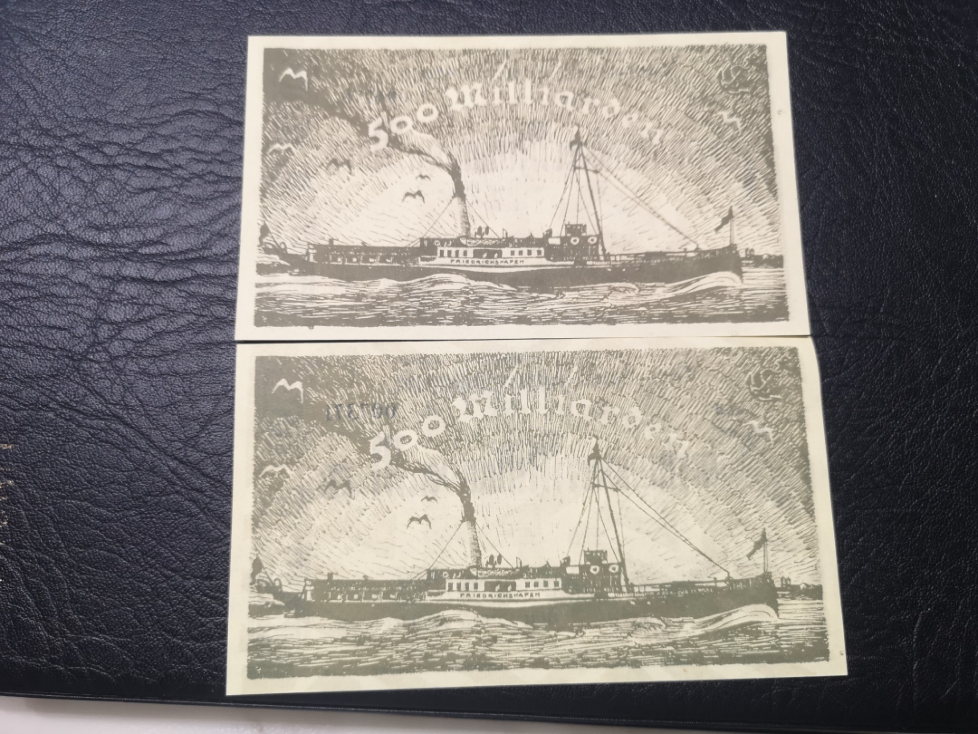 《外钞收藏家》第一百八十期拍卖 1923年德国5000亿马克 全新UNC 两张一起