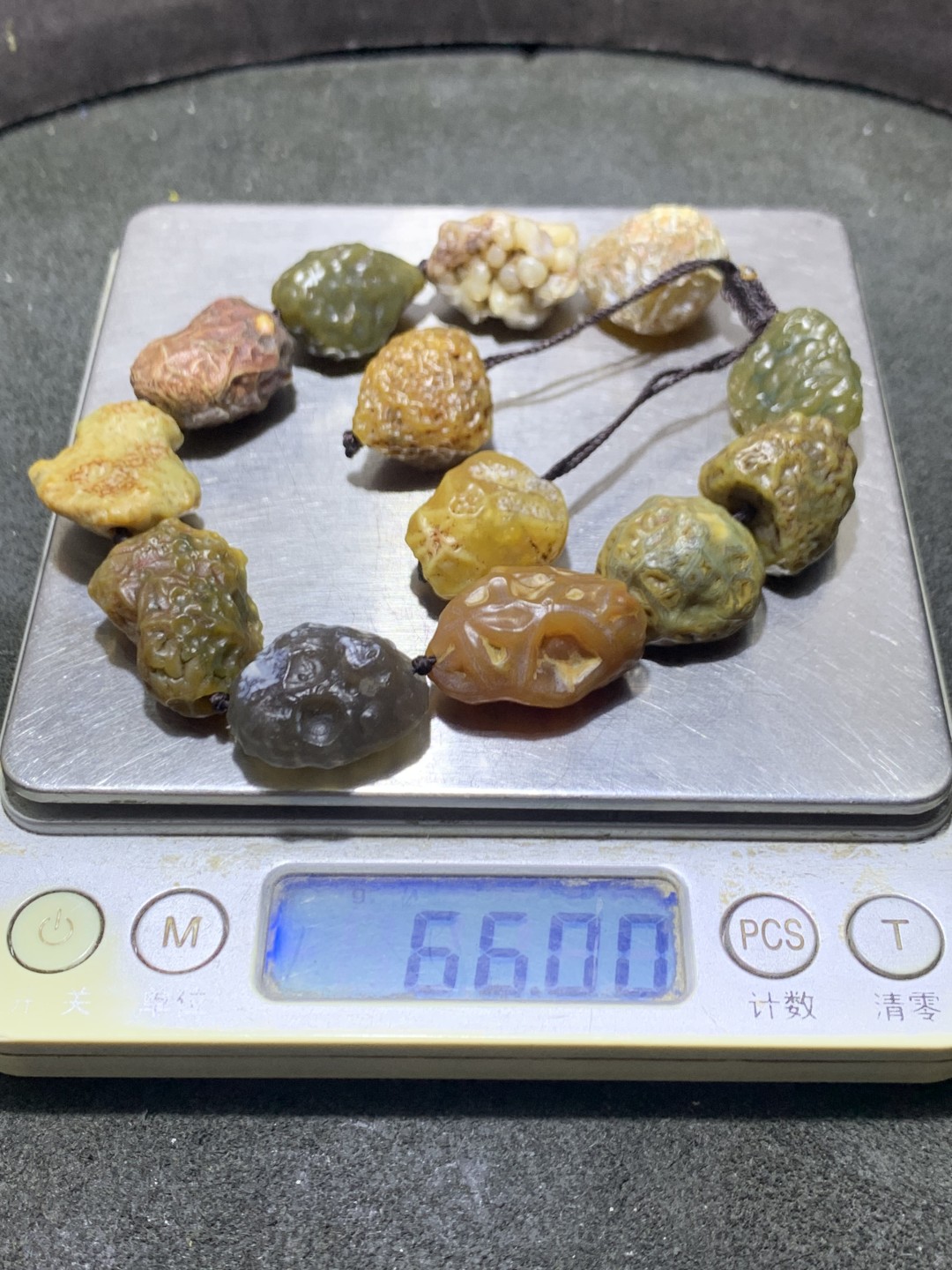 精美大颗粒筋脉石原石手工编织手串一条