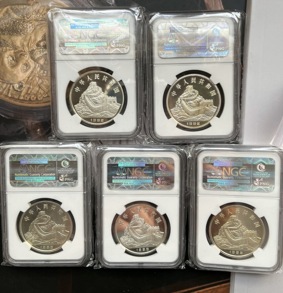 老精稀金银币专场「第8期」 1992年22克古代科技第一组银币